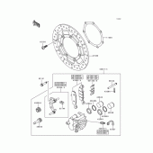 Схема узла: Передний тормоз для Kawasaki VN1500 VN1500 Classic Tourer Fi