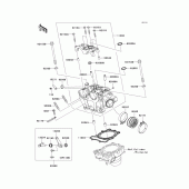 Схема узла: Головка цилиндра для Kawasaki KX250/ KX252 KX250F