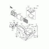 Схема узла: Воздушный фильтр для Kawasaki EL250 Eliminator 250SE