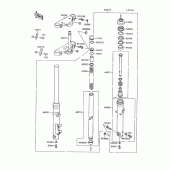 Схема узла: Вилка передней оси для Kawasaki VN1500 Vulcan 88