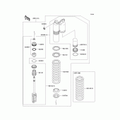 Схема узла: Задний амортизатор(ы) для Kawasaki KX450 KX450F