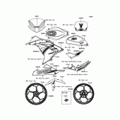 Схема вузла: Decals(Green) для Kawasaki EX300 Ninja 300 ABS