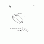 Схема вузла: Інформаційні наклейки для Kawasaki BJ250 250TR