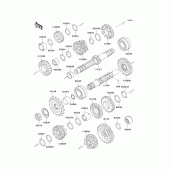 Схема вузла: Трансмісія для Kawasaki EN500 Vulcan 500 LTD