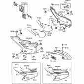 Схема вузла: Side covers/chain cover(1/2)(zx1000-b3) для Kawasaki ZX1000 ZX-10