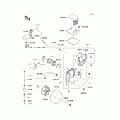Схема вузла: Повітряний фільтр Kawasaki KLX250 KLX250