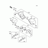 Схема узла: Задний фонарь (Стоп-сигнал) для Kawasaki KLE250 Anhelo