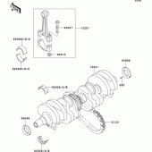 Схема вузла: Колінчастий вал для Kawasaki ZR750 Zephyr