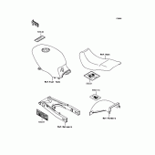 Схема вузла: Інформаційні наклейки для Kawasaki EX400