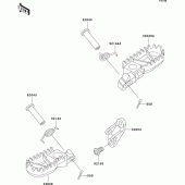 Схема узла: Подножки для Kawasaki KX500