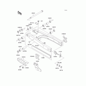 Схема узла: Задний рычаг (Маятник) для Kawasaki KL650 KLR650