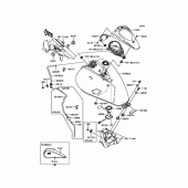 Схема вузла: Паливний бак для Kawasaki VN900 Vulcan 900 Classic