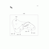 Схема вузла: Сидіння для Kawasaki VN900 Vulcan 900 Custom
