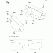 Схема вузла: Side covers для Kawasaki VN1500 VN1500 Classic FI