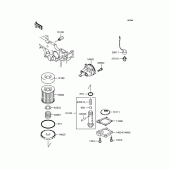 Схема вузла: Масляний насос & Масляний фільтр для Kawasaki EL250 Eliminator 250LX