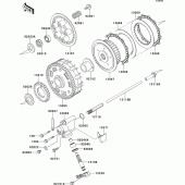 Схема узла: Сцепление для Kawasaki EJ650 W650