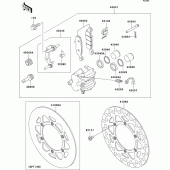 Схема вузла: Front brake(kx85-a3/b3) для Kawasaki KX85 KX85
