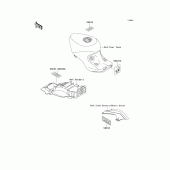 Схема вузла: Інформаційні наклейки для Kawasaki ZX1100 ZZ-R1100