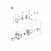 Схема узла: Ступица переднего колеса для Kawasaki KL250 KLR250