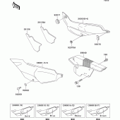 Схема вузла: Side covers/chain cover(1/2) для Kawasaki KLE500
