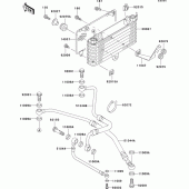 Схема узла: Масляный охладитель для Kawasaki ZX1100 ZZ-R1100