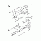 Схема вузла: Підвіска/амортизатор для Kawasaki VN400 Vulcan II