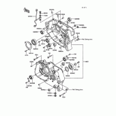 Схема узла: Картер двигателя для Kawasaki KL250 KLR250