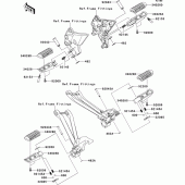 Схема узла: Подножки для Kawasaki ZX1000 Z1000SX ABS