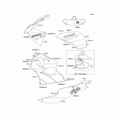 Схема узла: Decals(red/ebony)(zx600-j1h) для Kawasaki ZX600 Ninja ZX-6R