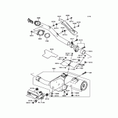 Схема узла: Выхлопная система для Kawasaki KL650 KLR650