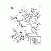 Схема вузла: Нижній обтічник (ZX400-M1/M2) для Kawasaki ZX400 ZXR400R