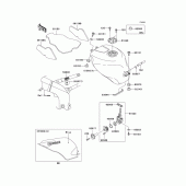 Схема узла: Топливный бак для Kawasaki ZX600 Ninja ZX-6