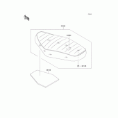 Схема вузла: Сидіння для Kawasaki EJ400 W400