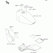 Схема вузла: Інформаційні наклейки для Kawasaki ZR550 Zephyr