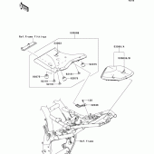 Схема узла: Сиденье для Kawasaki ZR800 Z800 ABS