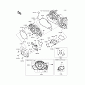 Схема вузла: Left engine cover(s) для Kawasaki VN1700 Vulcan 1700 Classic LT