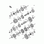 Схема узла: Трансмиссия для Kawasaki ZX400 ZXR400