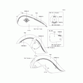 Схема вузла: Decals(red/ivory)(r1) для Kawasaki VN1500 VN1500 Drifter