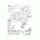 Схема узла: Обтекатель для Kawasaki ZR1200 ZRX1200 DAEG