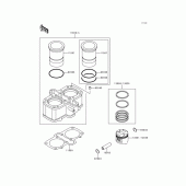 Схема узла: Цилиндр & Поршень для Kawasaki KLE500