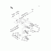 Схема вузла: Задній важіль (маятник) для Kawasaki KX250/ KX252 KX250F