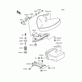 Схема вузла: Сидіння для Kawasaki BJ250 Estrella Custom