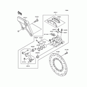 Схема вузла: Заднє гальмо для Kawasaki VN400 Vulcan Drifter