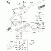 Схема вузла: Кермо & Пульт управління рульовим для Kawasaki KX250/ KX252 KX250