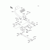 Схема вузла: Brake pedal/torque link для Kawasaki KZ1000 Police