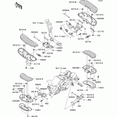 Схема вузла: Підніжки для Kawasaki VN1700 Vulcan 1700 Voyager