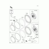 Схема узла: Шины для Kawasaki KX450 KX450F