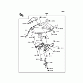 Схема вузла: Заглушка сидіння (Опція) для Kawasaki ZR800 Z800 ABS