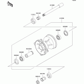 Схема вузла: Ступиця переднього колеса для Kawasaki KX250/ KX252 KX250