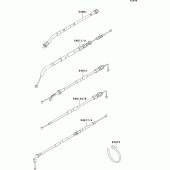 Схема узла: Тросики для Kawasaki EX500 EX500
